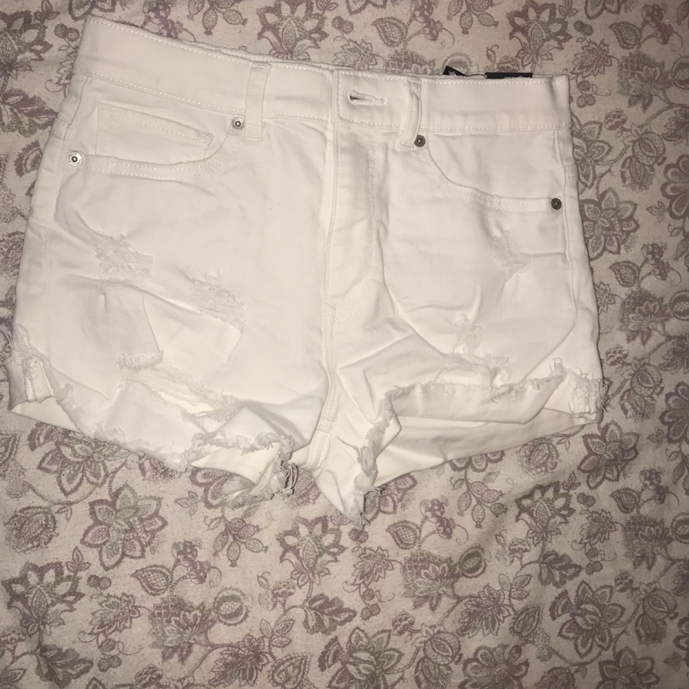White high waisted shorts size 6